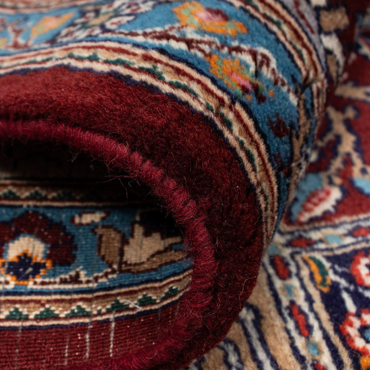 Tapis persan - Classique carré  - 246 x 245 cm - rouge foncé