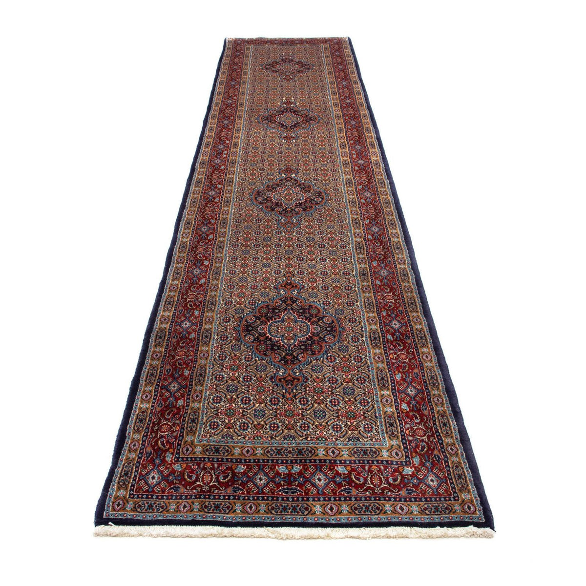 Tapis de couloir Tapis persan - Classique - 389 x 80 cm - bleu