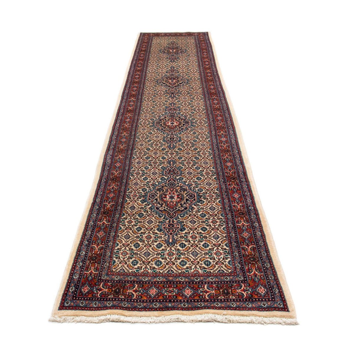 Tapis de couloir Tapis persan - Classique - 402 x 79 cm - beige