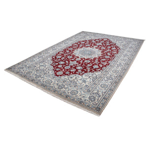 Tapis persan - Nain - 300 x 202 cm - rouge foncé