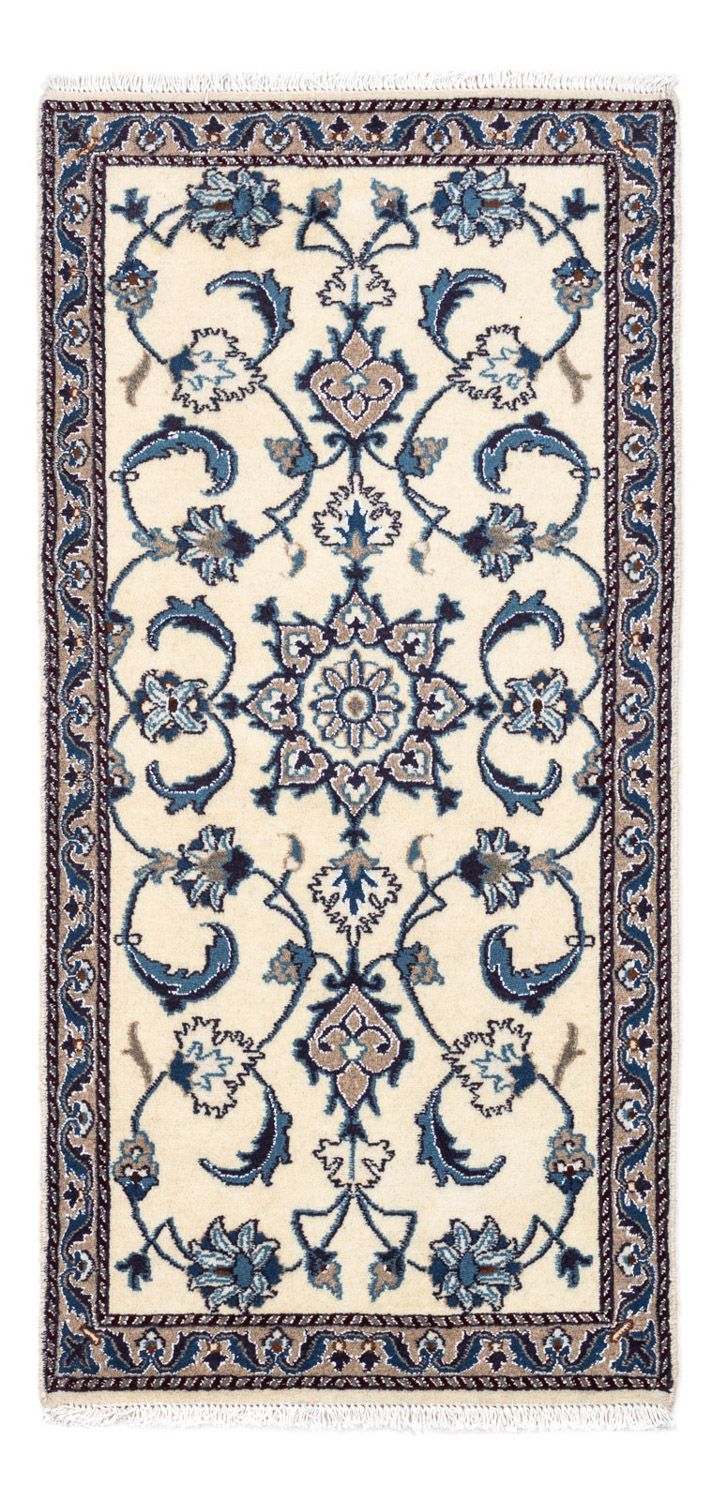Tapis persan - Nain - 136 x 65 cm - beige