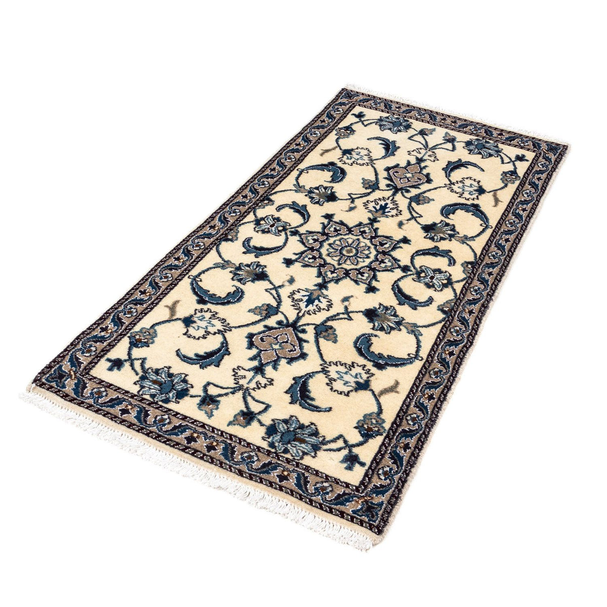 Tapis persan - Nain - 136 x 65 cm - beige