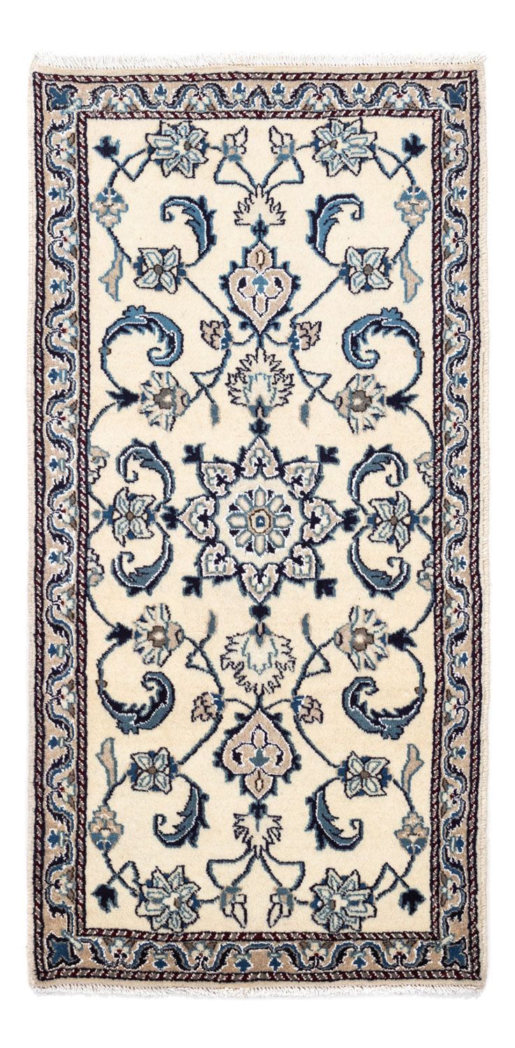 Tapis persan - Nain - 139 x 65 cm - beige