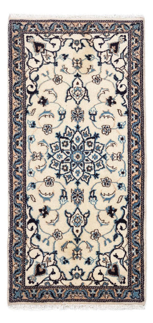 Tapis persan - Nain - 139 x 70 cm - beige