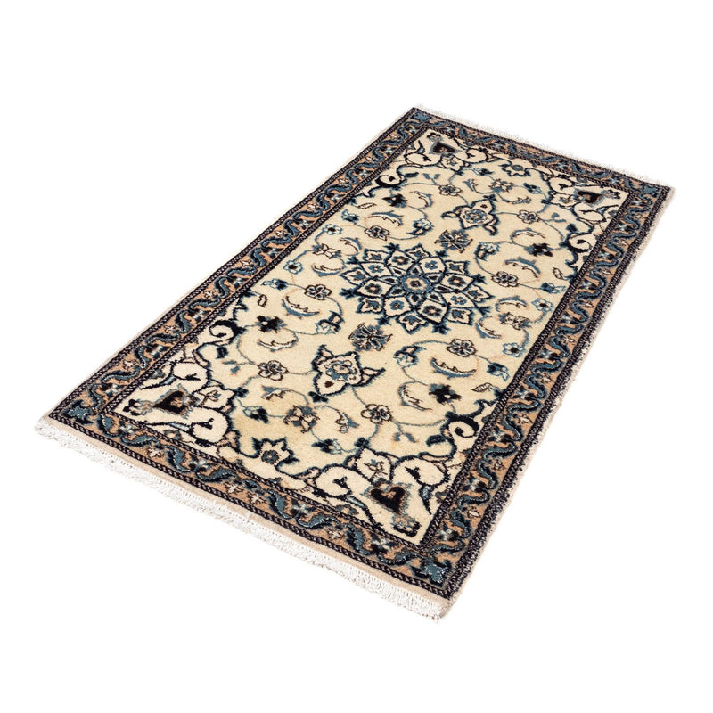 Tapis persan - Nain - 139 x 70 cm - beige