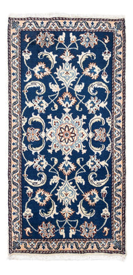 Tapis persan - Nain - 134 x 68 cm - bleu