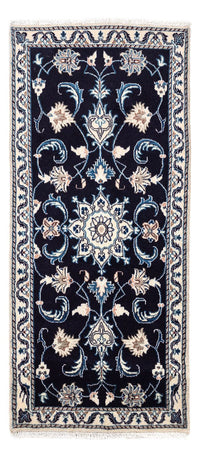 Tapis persan - Nain - 143 x 70 cm - bleu foncé
