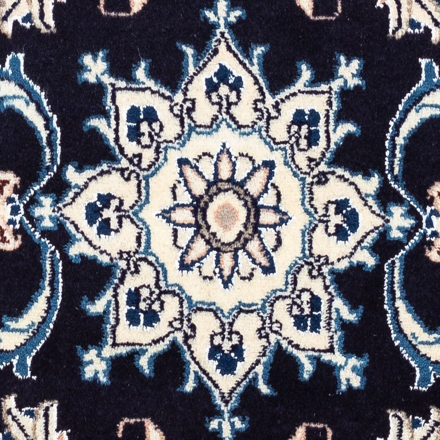Tapis persan - Nain - 143 x 70 cm - bleu foncé