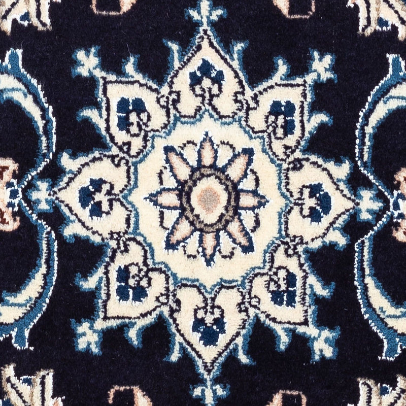 Tapis persan - Nain - 143 x 70 cm - bleu foncé