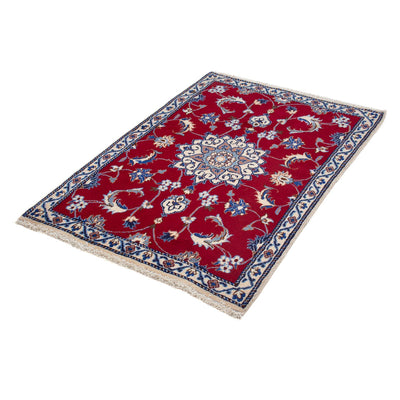 Tapis persan - Nain - 127 x 84 cm - rouge foncé