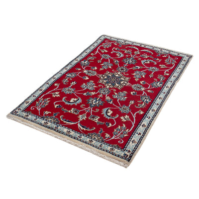 Tapis persan - Nain - 134 x 89 cm - rouge foncé