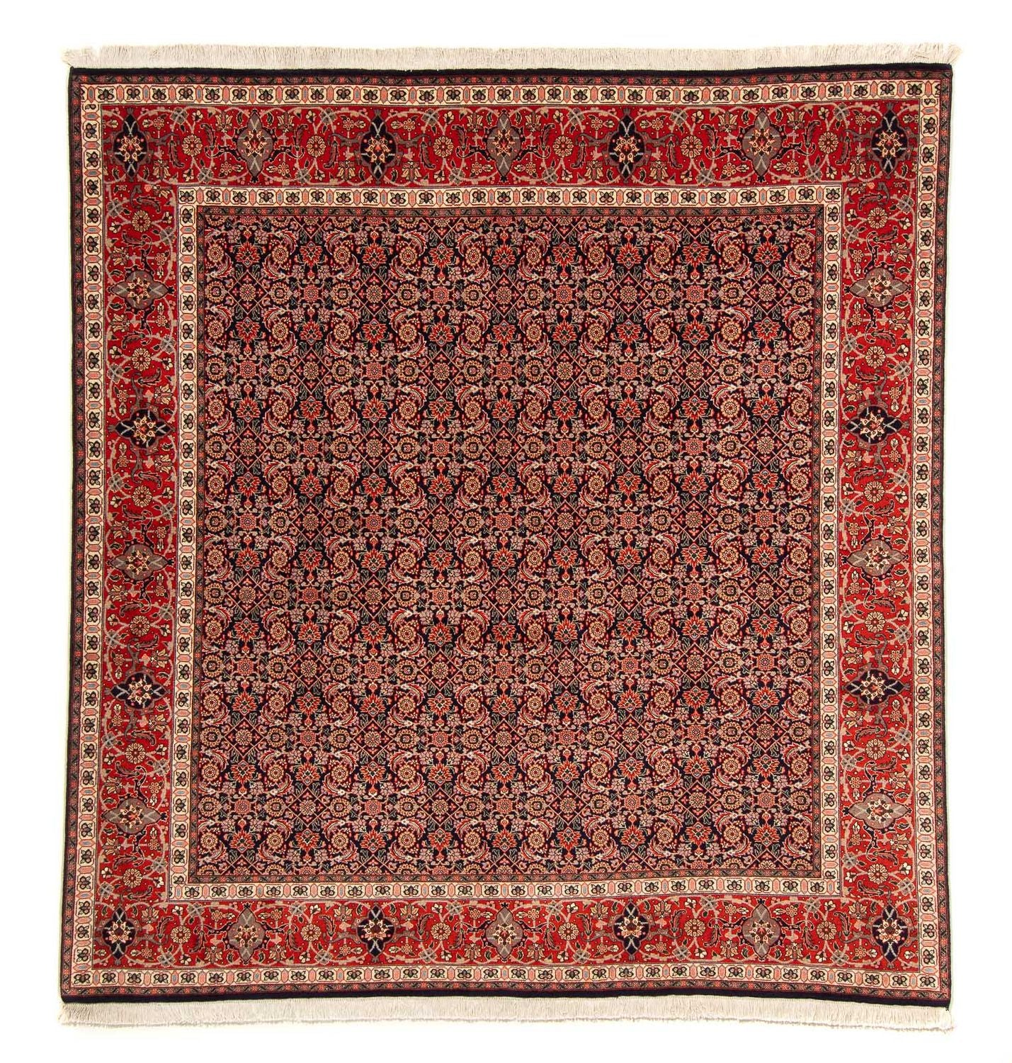 Tapis persan - Tabriz carré  - 210 x 201 cm - bleu foncé