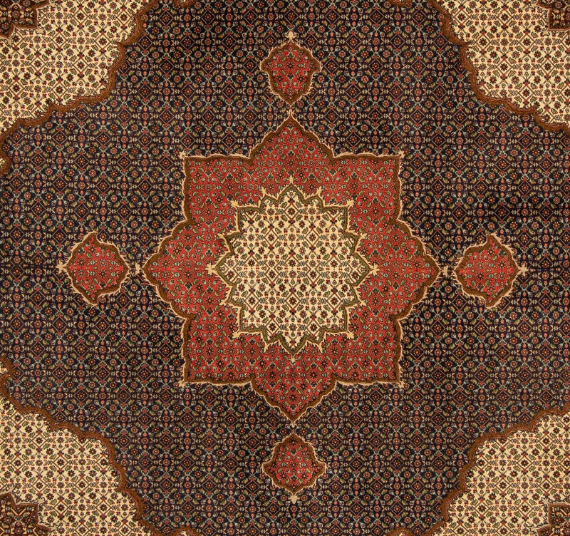 Tapis persan - Tabriz carré  - 201 x 195 cm - bleu foncé