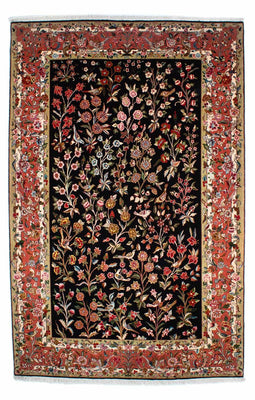 Tapis persan - Tabriz - Royal - 268 x 175 cm - bleu foncé
