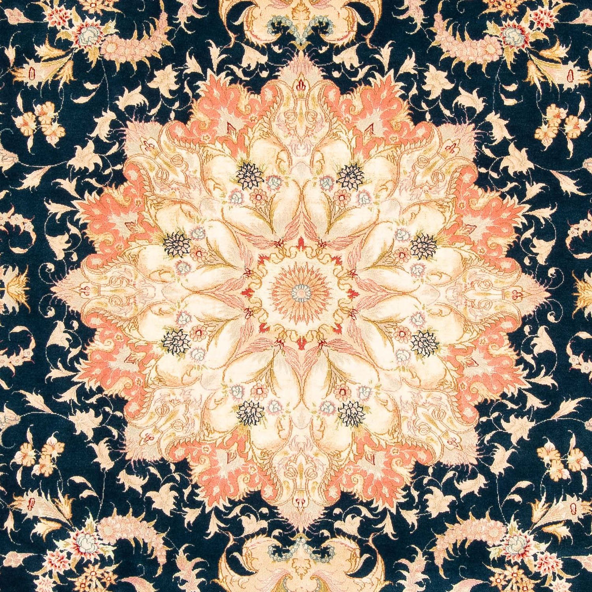 Tapis persan - Tabriz - Royal - 308 x 200 cm - bleu foncé