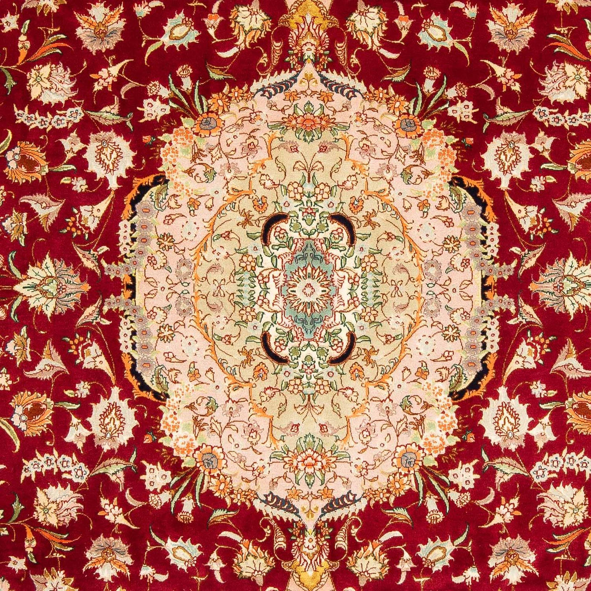 Tapis persan - Tabriz - Royal - 312 x 204 cm - rouge foncé