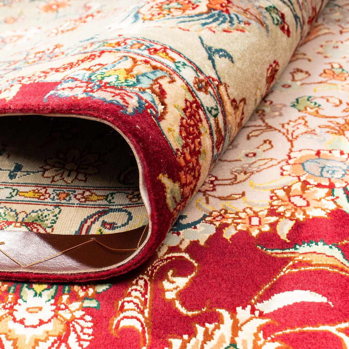 Tapis persan - Tabriz - Royal - 312 x 204 cm - rouge foncé