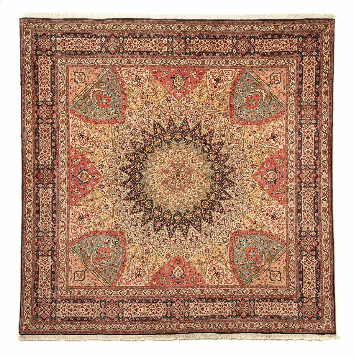 Tapis persan - Tabriz - Royal carré  - 253 x 250 cm - multicolore