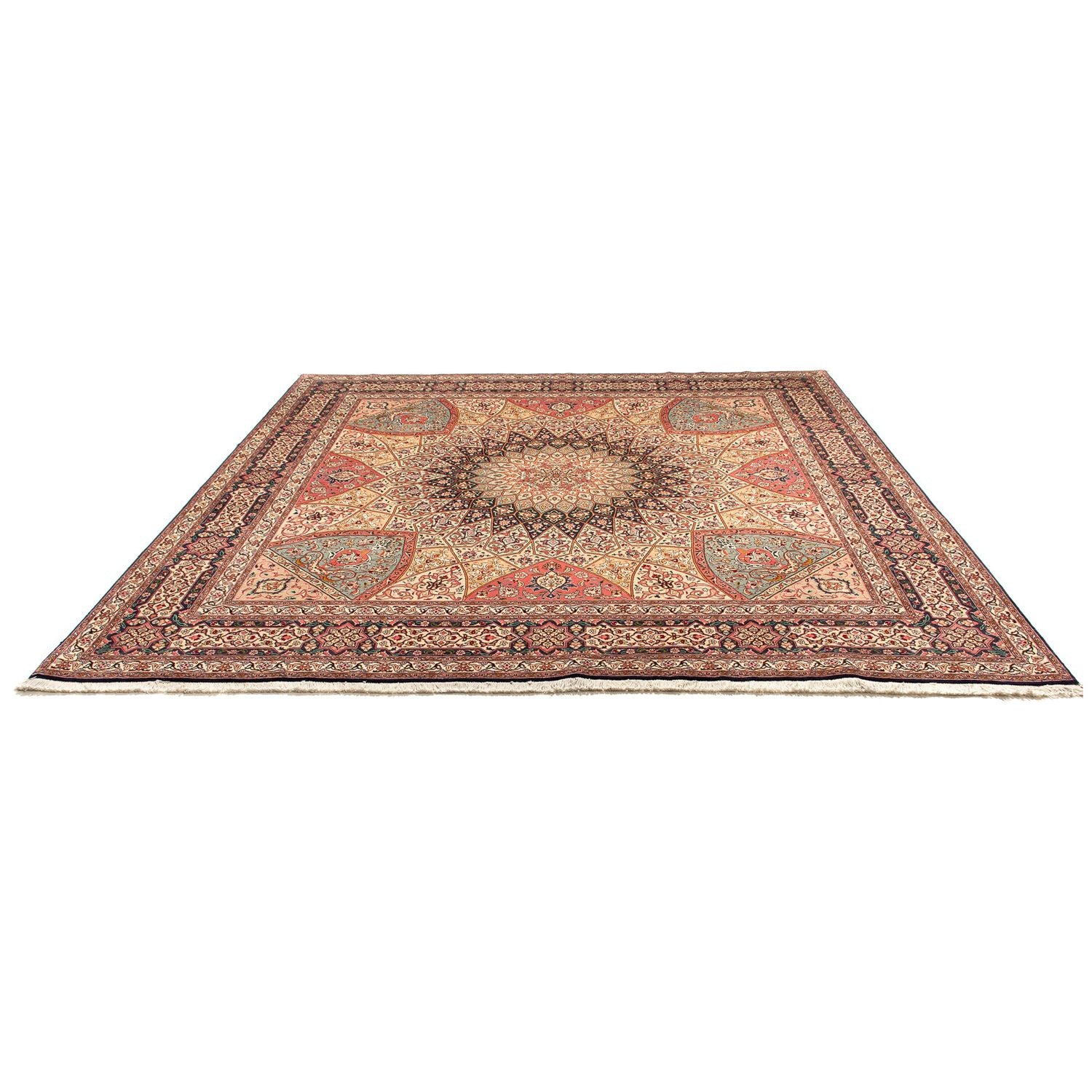 Tapis persan - Tabriz - Royal carré  - 253 x 250 cm - multicolore