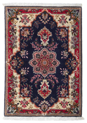 Tapis persan - Tabriz - Royal - 92 x 62 cm - bleu foncé