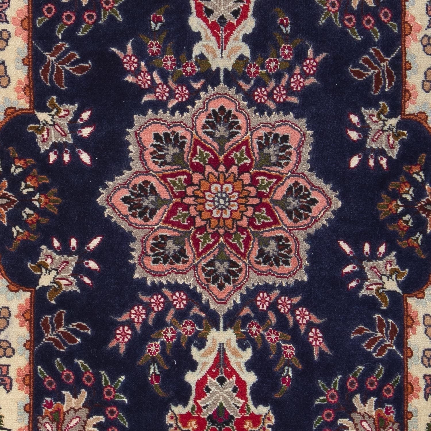 Tapis persan - Tabriz - Royal - 92 x 62 cm - bleu foncé