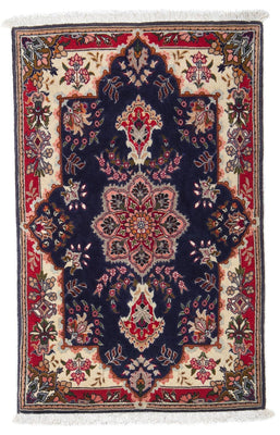 Tapis persan - Tabriz - Royal - 93 x 61 cm - bleu foncé
