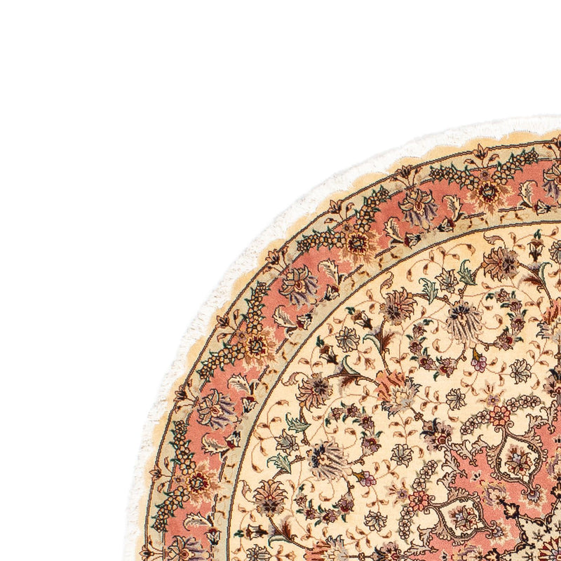 Tapis persan - Tabriz - Royal ronde  - 150 x 150 cm - beige