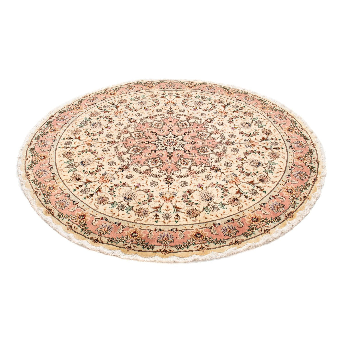 Tapis persan - Tabriz - Royal ronde  - 150 x 150 cm - beige
