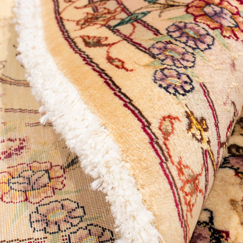 Tapis persan - Tabriz - Royal ronde  - 150 x 150 cm - marron clair