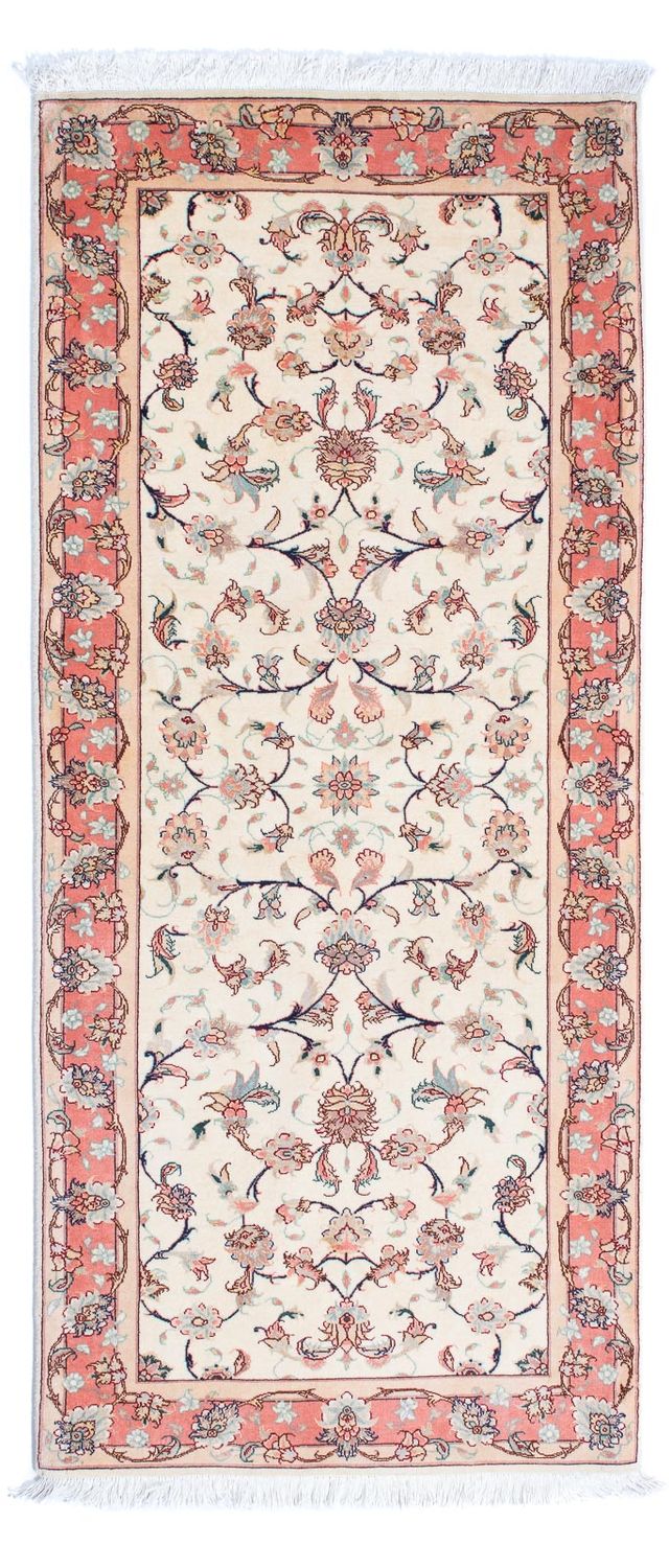 Tapis de couloir Tapis persan - Tabriz - Royal - 187 x 77 cm - beige