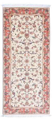 Tapis de couloir Tapis persan - Tabriz - Royal - 187 x 77 cm - beige