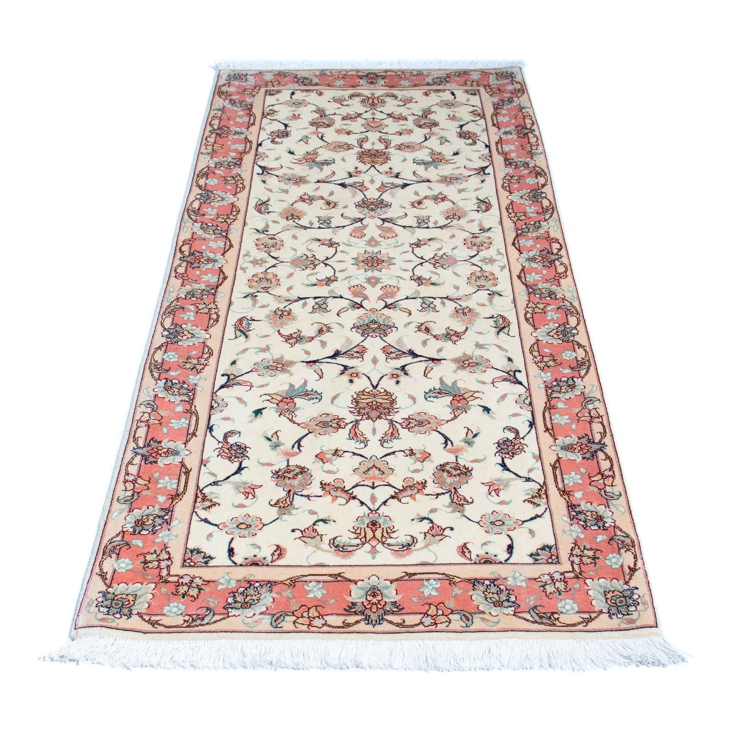 Tapis de couloir Tapis persan - Tabriz - Royal - 187 x 77 cm - beige