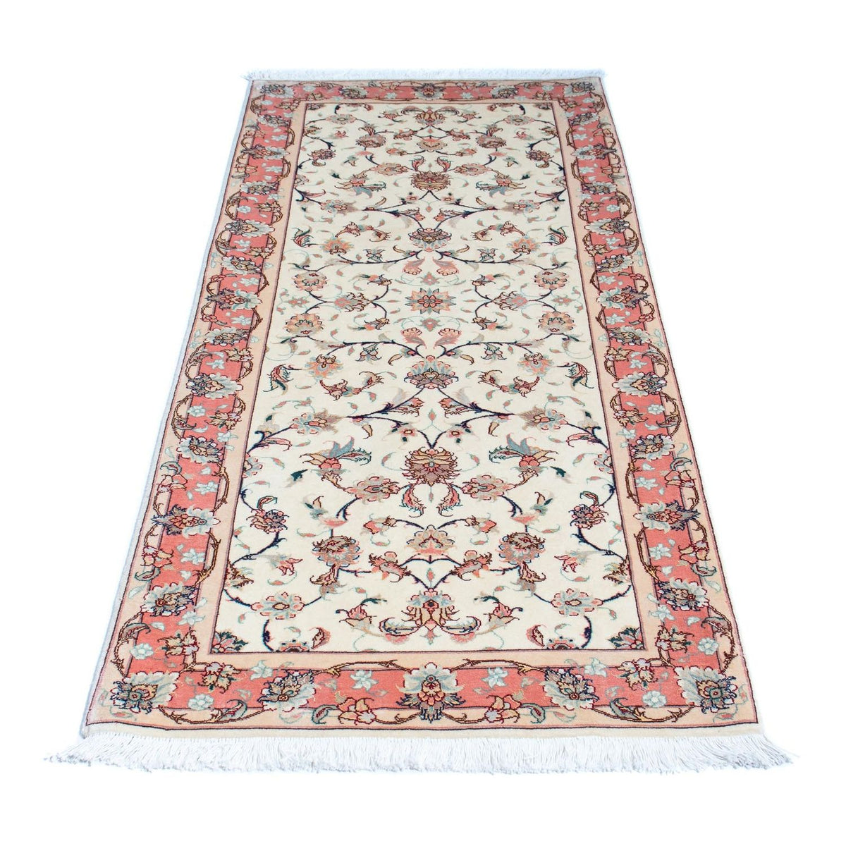 Tapis de couloir Tapis persan - Tabriz - Royal - 187 x 77 cm - beige