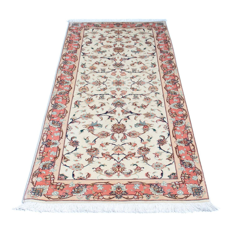 Tapis de couloir Tapis persan - Tabriz - Royal - 187 x 77 cm - beige