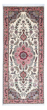 Tapis de couloir Tapis persan - Tabriz - Royal - 202 x 82 cm - beige