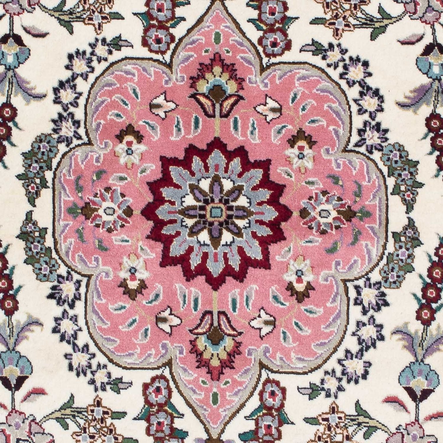 Tapis de couloir Tapis persan - Tabriz - Royal - 202 x 82 cm - beige