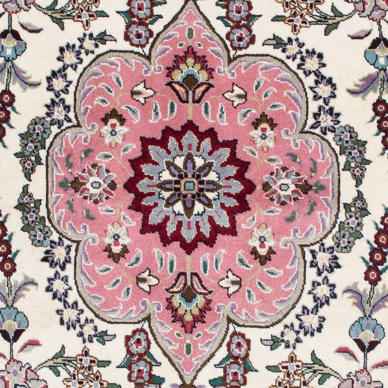 Tapis de couloir Tapis persan - Tabriz - Royal - 202 x 82 cm - beige