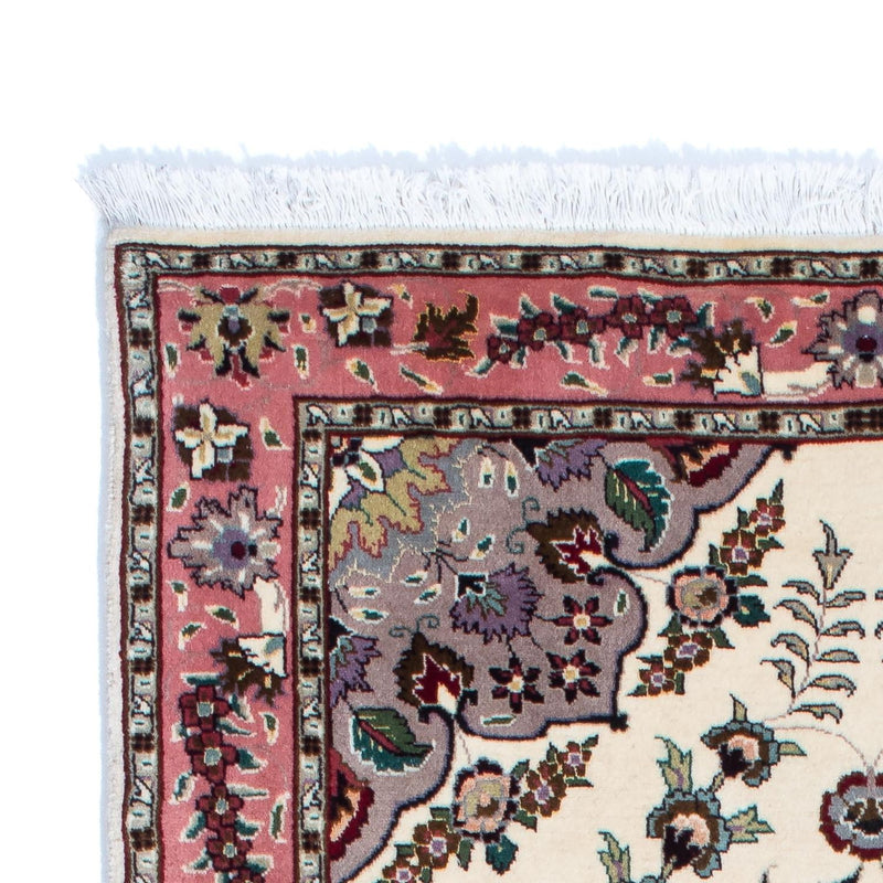 Tapis de couloir Tapis persan - Tabriz - Royal - 202 x 82 cm - beige