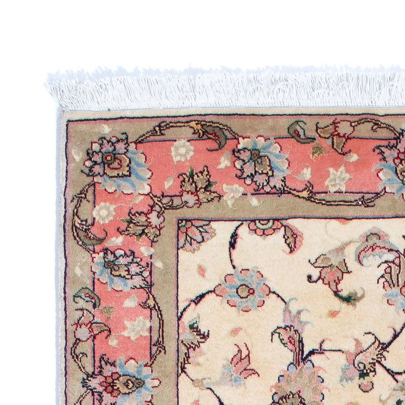 Tapis de couloir Tapis persan - Tabriz - Royal - 202 x 77 cm - beige