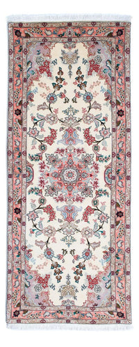 Tapis de couloir Tapis persan - Tabriz - Royal - 205 x 82 cm - beige