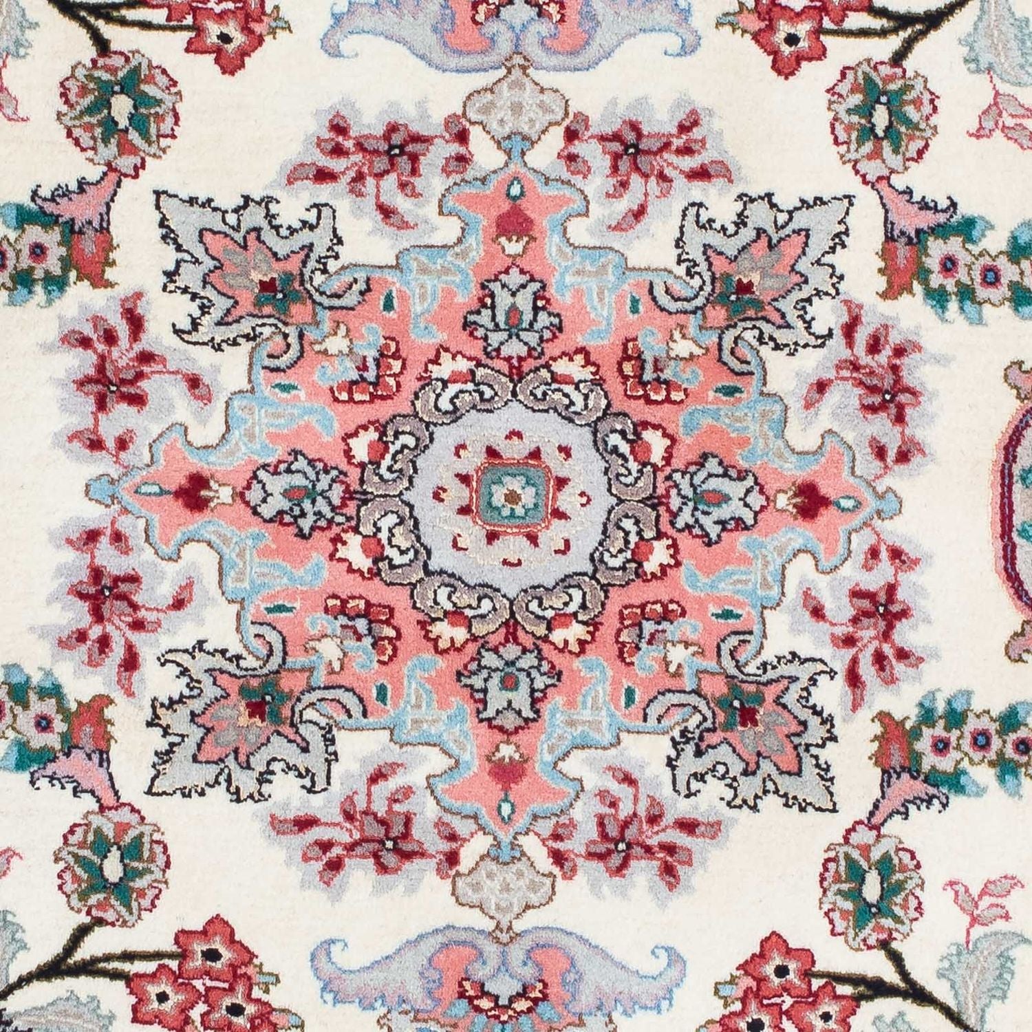 Tapis de couloir Tapis persan - Tabriz - Royal - 205 x 82 cm - beige
