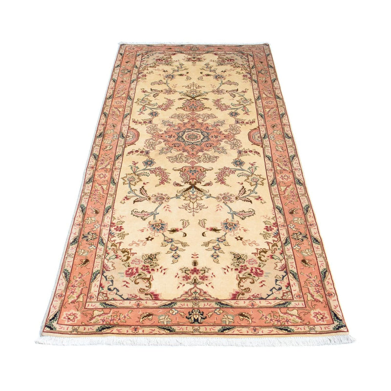 Tapis de couloir Tapis persan - Tabriz - Royal - 221 x 82 cm - beige
