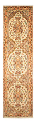 Tapis de couloir Tapis persan - Tabriz - Royal - 314 x 87 cm - beige