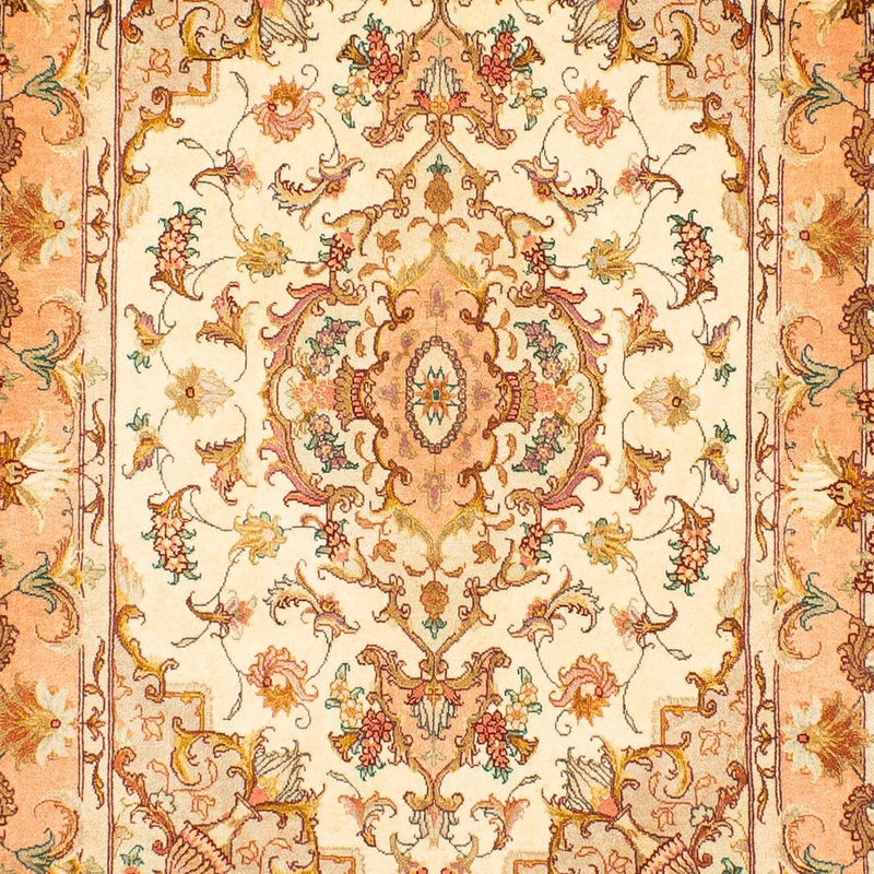 Tapis de couloir Tapis persan - Tabriz - Royal - 314 x 87 cm - beige