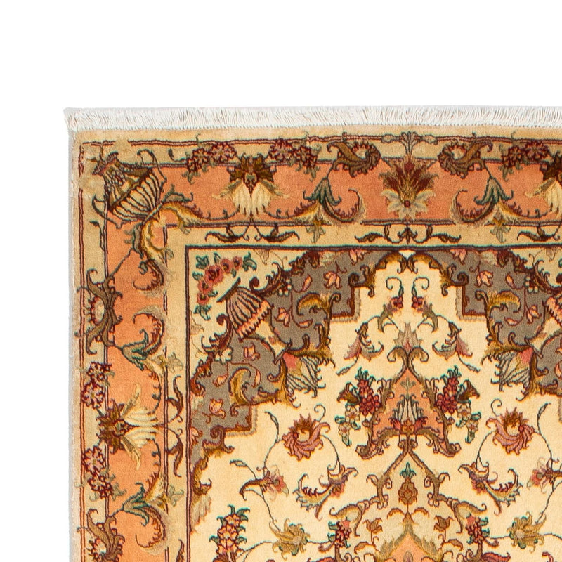Tapis de couloir Tapis persan - Tabriz - Royal - 314 x 87 cm - beige