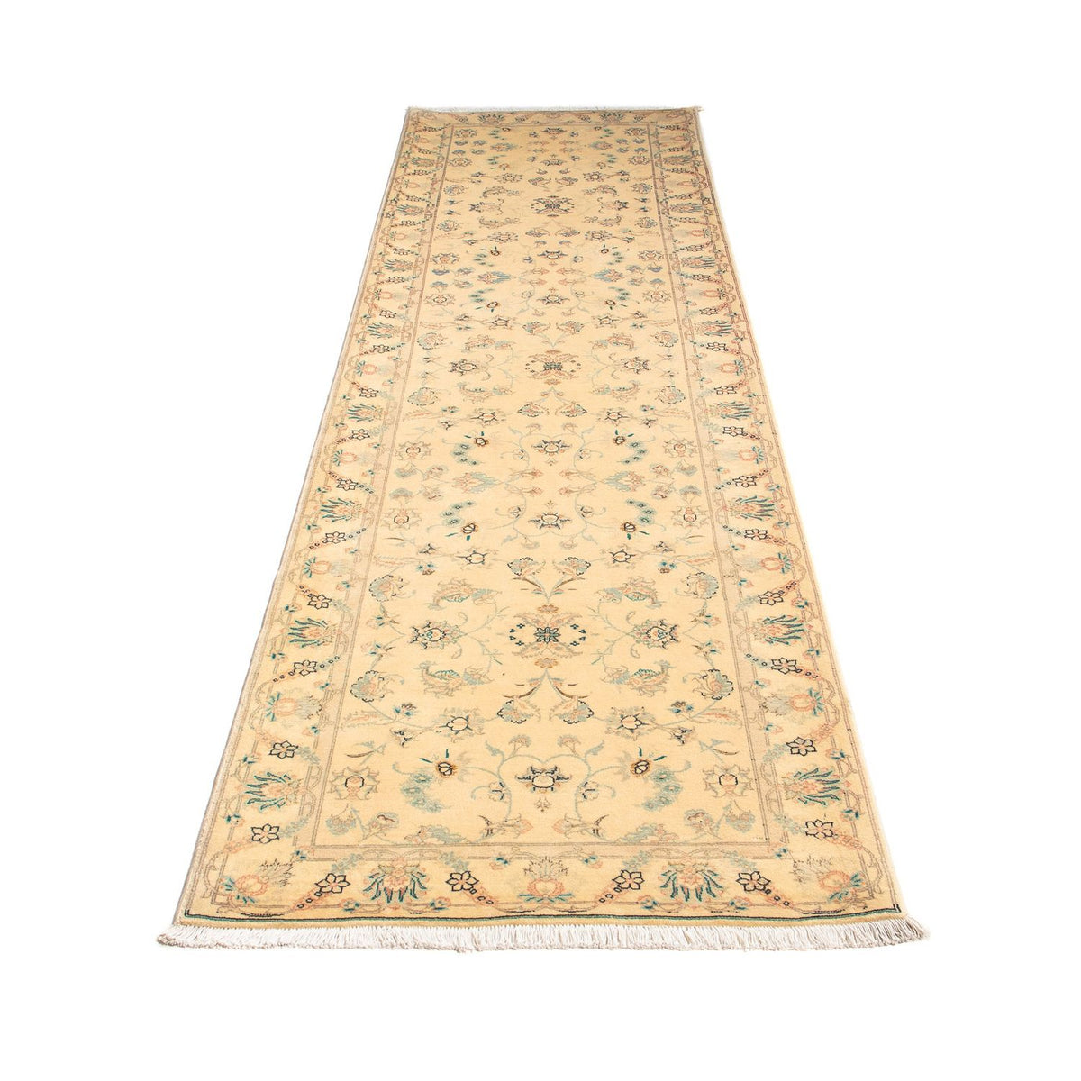 Tapis de couloir Tapis persan - Tabriz - Royal - 292 x 79 cm - marron clair
