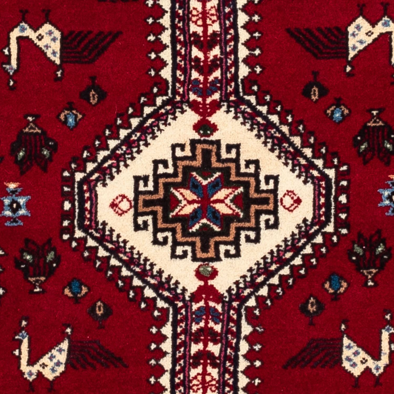 Tapis persan - Nomadic - 163 x 99 cm - rouge foncé