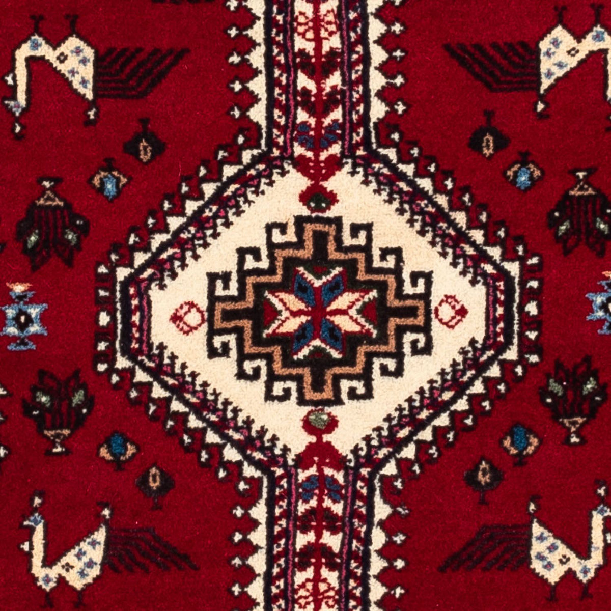 Tapis persan - Nomadic - 163 x 99 cm - rouge foncé
