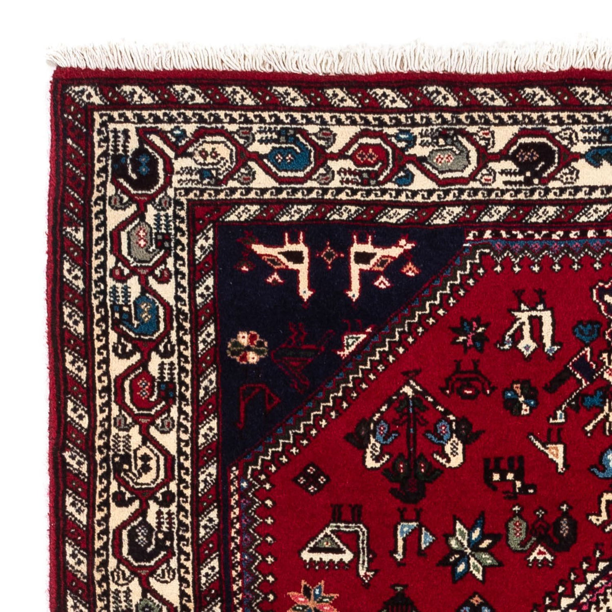 Tapis persan - Nomadic - 163 x 99 cm - rouge foncé