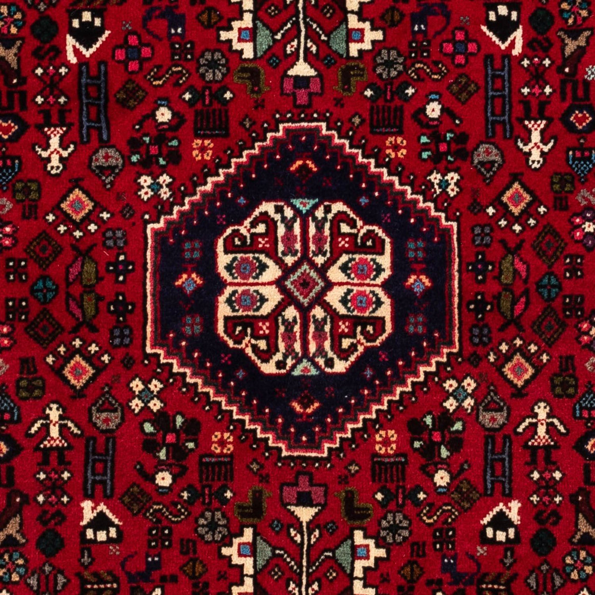Tapis persan - Nomadic - 149 x 106 cm - rouge foncé